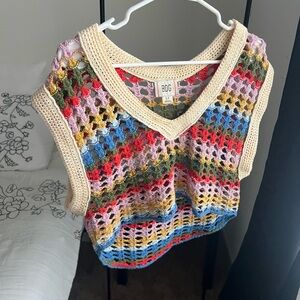 BDG Urban Outfitters CroppedCrochet Sweater Vest